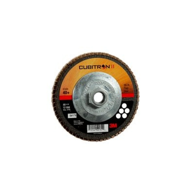 3M Cubitron II Flap Disc 967A T27 5inx5/8-11in 40+ Y-wt 10