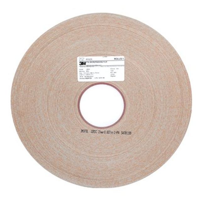 3M Microfinishing Film Roll 373L, .827 in x 1200 ft x 3 in 15 Micron ASO, 4 rolls per case