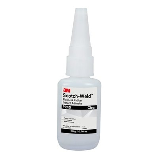 3M Scotch-Weld Plastic & Rubber Instant Adhesive PR40, 1 oz