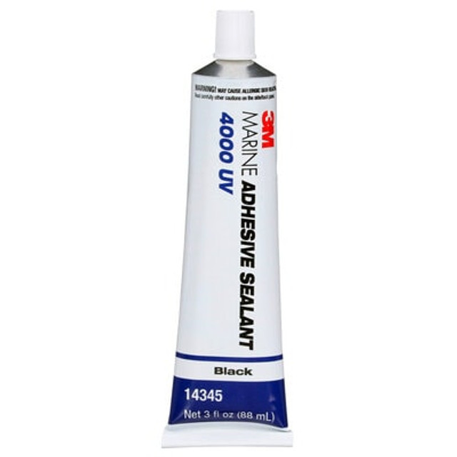 3M Marine Adhesive Sealant 4000 UV, Black, 3 oz Tube