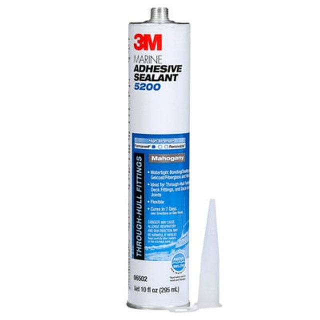 3M Marine Adhesive Sealant 5200, PN06502, Mahogany, 295 mL Cartridge