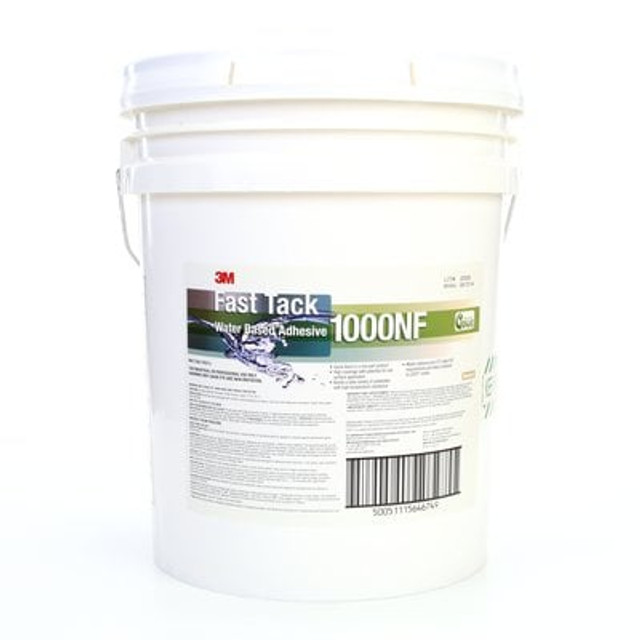 3M Fast Tack Water Based Adh 1000NF, Neutral, 5 Gallon Pail