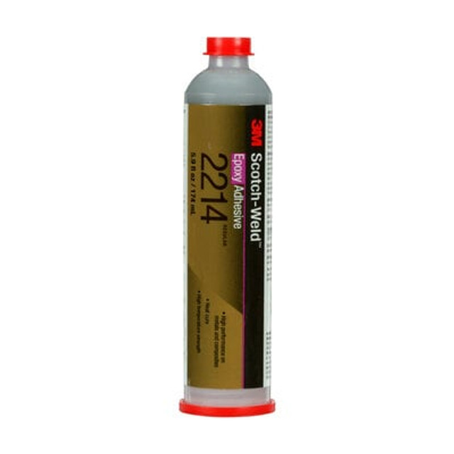 3M Scotch-Weld Epoxy Adhesive 2214, Regular, Gray, 5.9 fl oz (174 mL) Cartridge, 6/Case