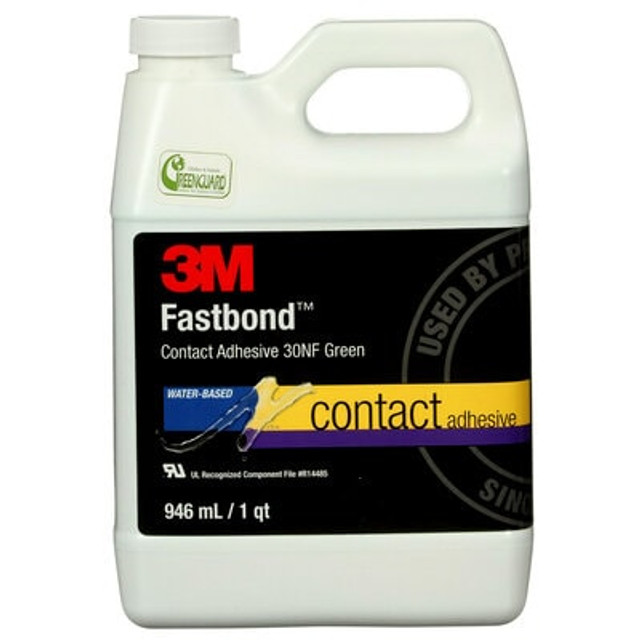 3M Fastbond Contact Adhesive 30NF, Green, 1 Quart Can