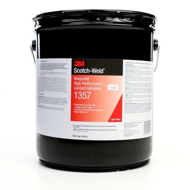 3M Neop HighPerf Contact Adh 1357 lgt Yellow, 5 Gal Pail