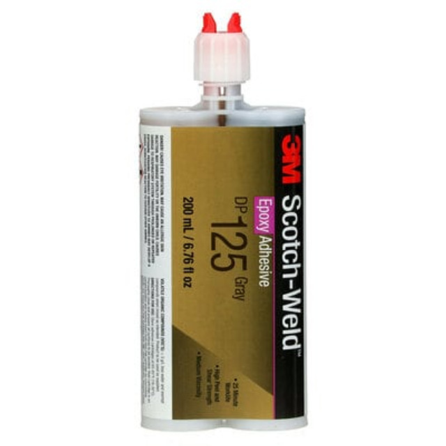 3M Scotch-Weld Epoxy Adhesive DP125, Gray, 200 mL Duo-Pak