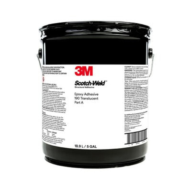 3M Scotch-Weld Epoxy Adhesive 190, Translucent, Part A, 5 gal (18.9 L) Pail, 1/Pack