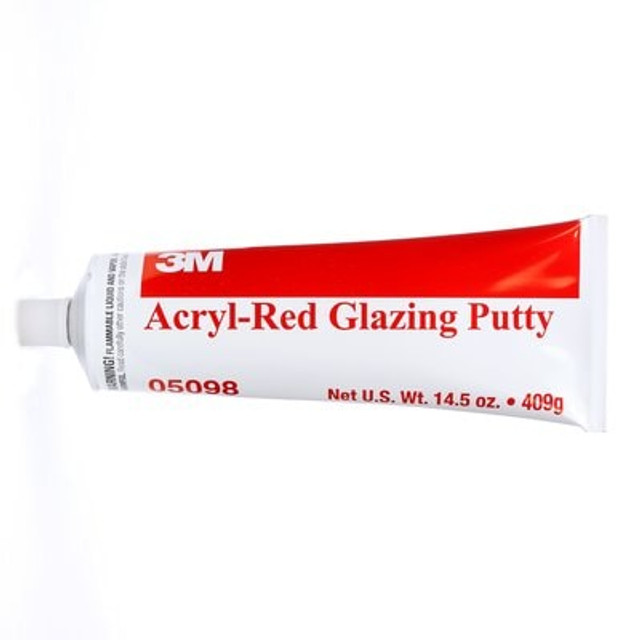 3M Acryl-Red Glazing Putty, 05098, 14.5 oz tube
