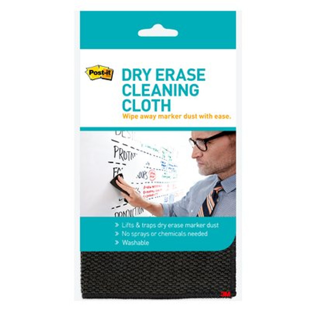 Post-it® Dry Erase Cleaning Cloth, 11.6 in x 11.6 in, 1 cloth/pk