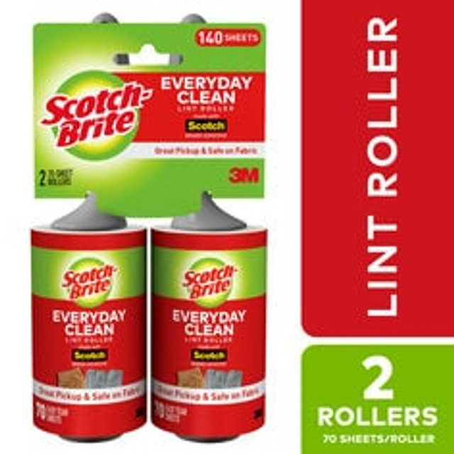 Scotch-Brite Lint Roller Twin Pack 836RS-70TP, 6/case 99644 Industrial 3M Products & Supplies