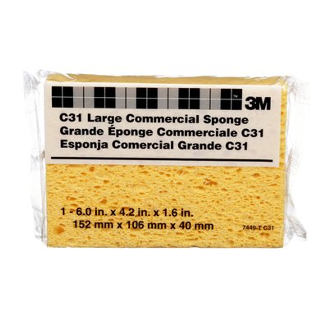 3M Commercial Size Sponge, C31, 6 in x 4.25 in x 1.625 in