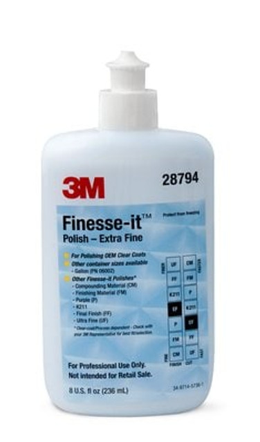 3M Finesse-it Polish Extra Fine Bottle, 8 oz. 28794