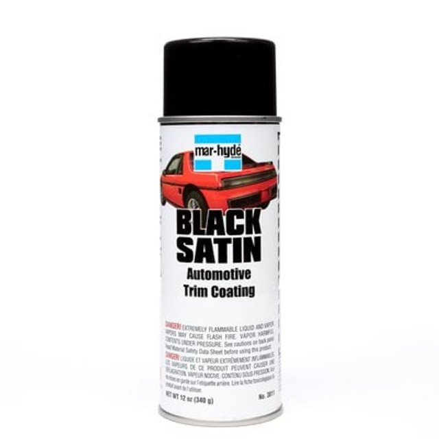 Mar-Hyde® Black Satin Auto Trim Coating - aerosol 3811, 12 oz