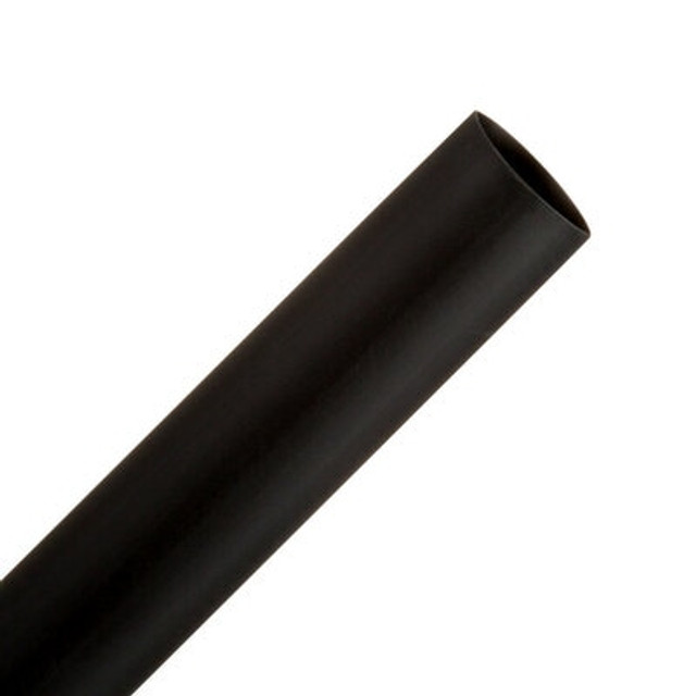 3M Heat Shrink Thin-Wall Tubing, FP-301, black, 3/4 in x 48 in (1.91 cm x 121.92 cm)