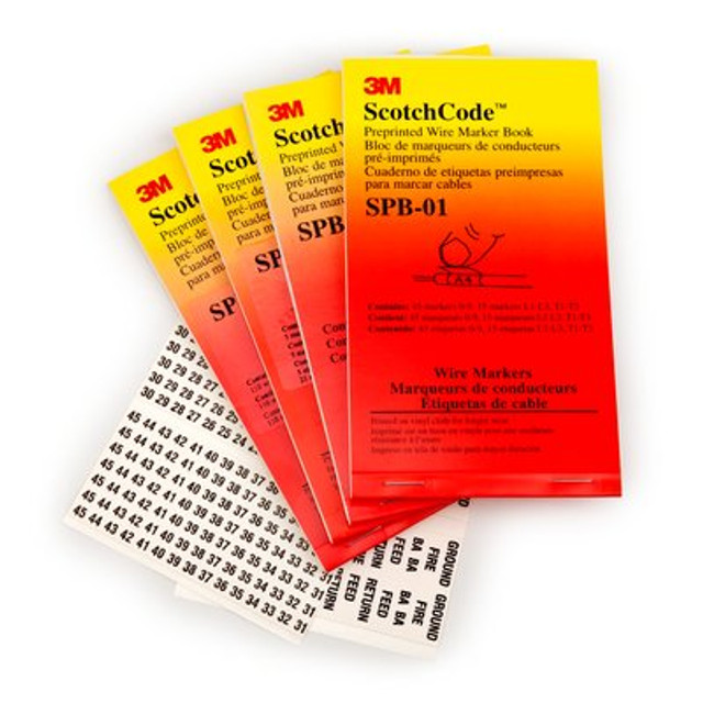 3M Scotchcode Pre-printed Wire Marker Books SPB