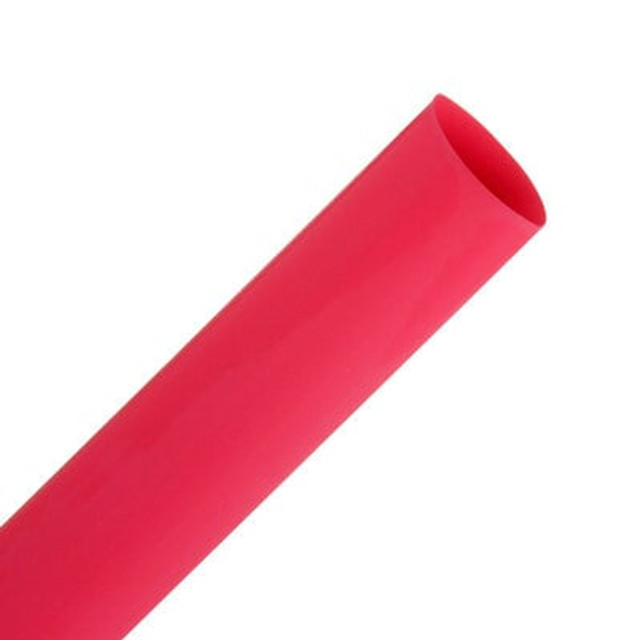 3M Heat Shrink Thin-Wall Flexible Polyolefin Tubing FP-301, Red, 3/4 in x 48 in