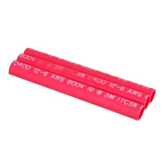 3M Heat Shrink Heavy-Wall Cable Sleeve ITCSN-0400, Red