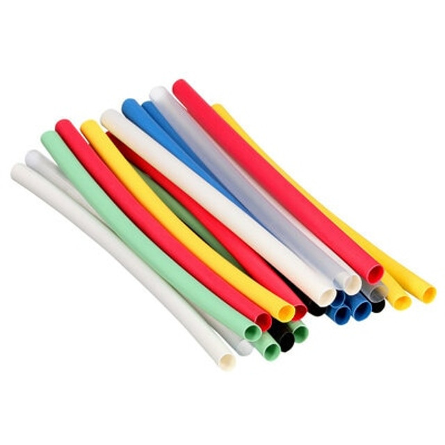 3M Heat Shrink Thin Wall Tubing Assortment Pack FP-301-1/4-Assort colors, 6" pieces