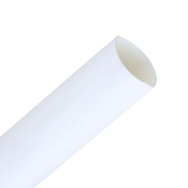 3M Heat Shrink Thin-Wall Tubing, FP-301, white, 1/2 in x 48 in (1.27 cm x 121.92 cm)