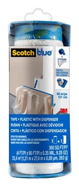 ScotchBlue Tape + Plastic w/cutter PTD2093EL-48-S ScotchBlue Tape + Plastic w/cutter PTD2093EL-48-S