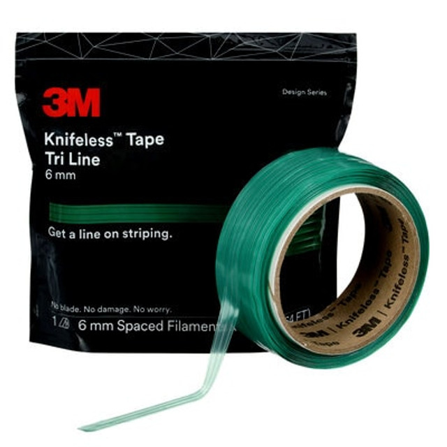 3M Knifeless Tape Tri Line, KTS-TL6, Green, 6 mm Spaced Filaments, 6.4 mm x 50 m