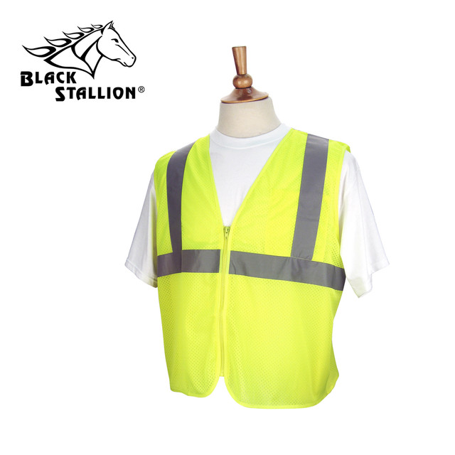 Black Stallion STANDARD MESH SAFETY VEST w/ REFLECTIVES 3XL