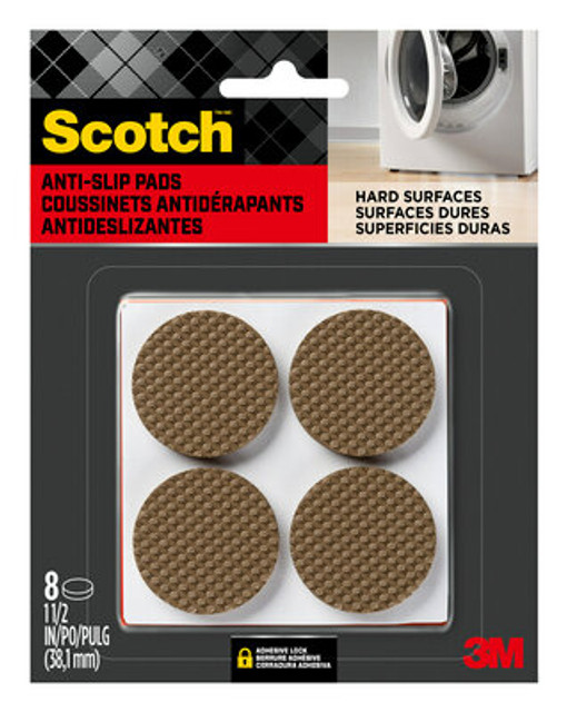 Scotch Anti-Slip Pads, Brown, 1 1/2 inch