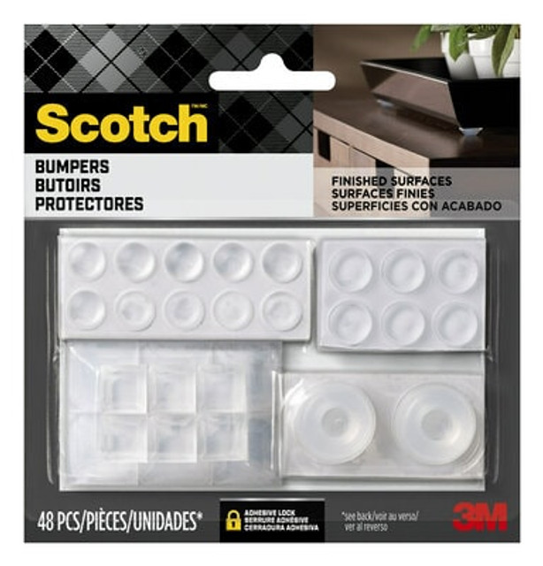 Scotch Bumpers, Multi Shape Pack, Clear, 48/Pack