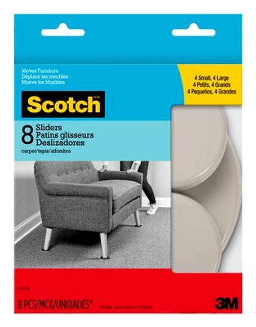 Scotch Sliders SP657-NA, Reusable Hard, 3.5-in & 7in 8/pk
