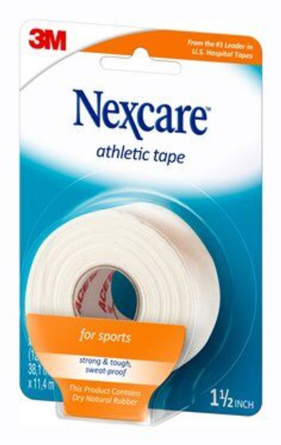 Nexcare Athletic Cloth Tape 870-B, 1.5 in x 12.5 yds 62098 Industrial 3M Products & Supplies | White