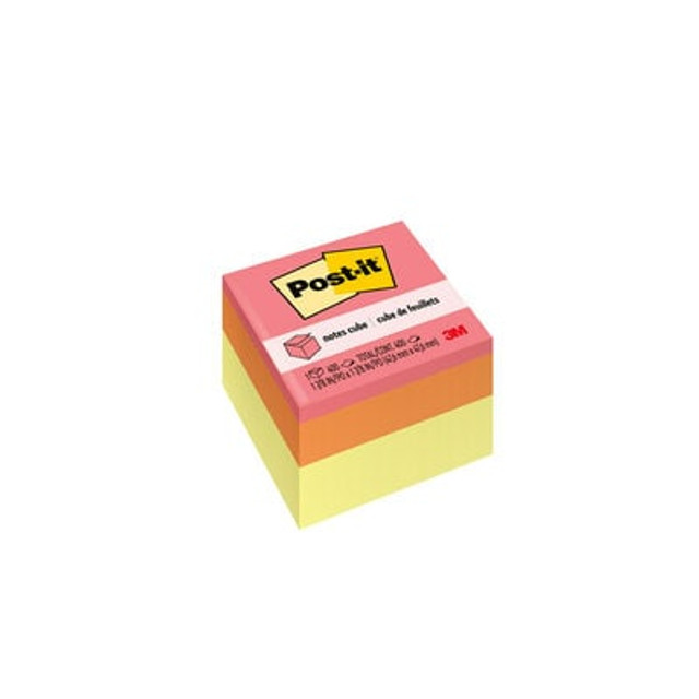 Post-it Notes, 2 in x 2 in, 1 Cube, Canary Wave, Recyclable