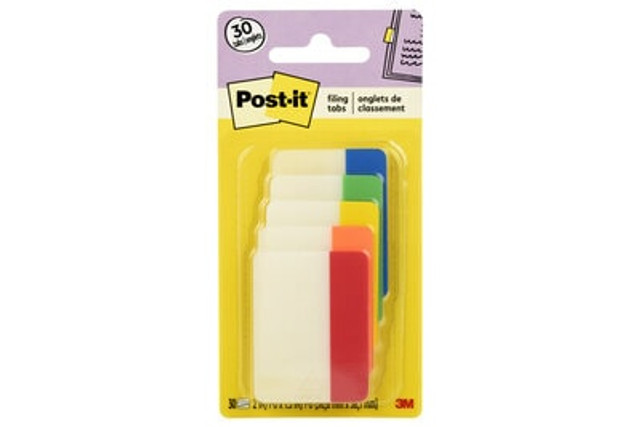 Post-it(R) Tabs 686-ROYGB, 2 in x 1.5 in (50,8 mm x 38,1 mm)