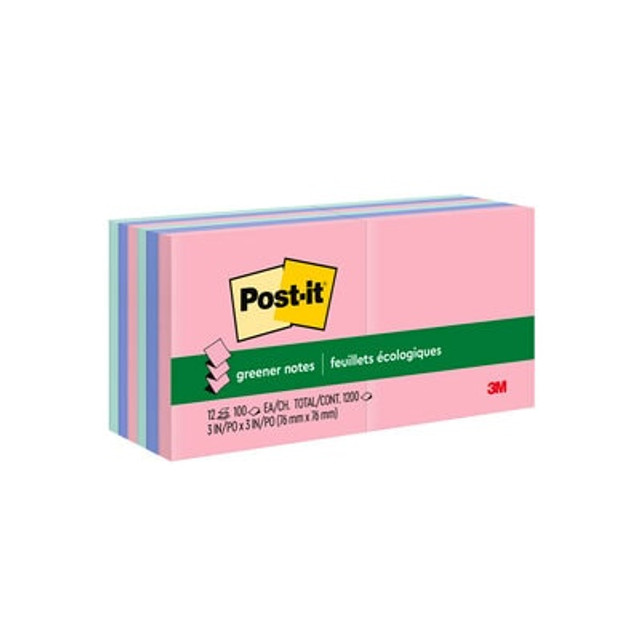 Post-it® Pop-Up Greener Notes, Sweet Sprinkles, 3 in x 3 in