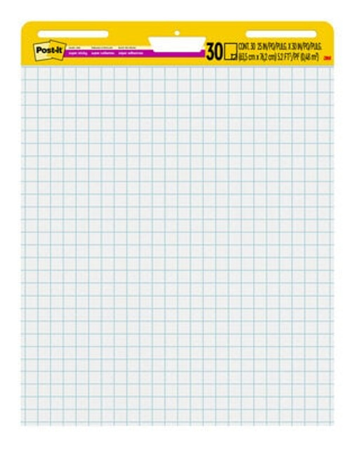 Post-it® Super Sticky Easel Pad 560, White with Grid