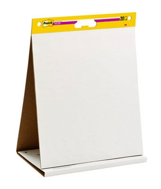 Post-it® Super Sticky Tabletop Easel Pad, Plain White, 20 Sheets/Pad,