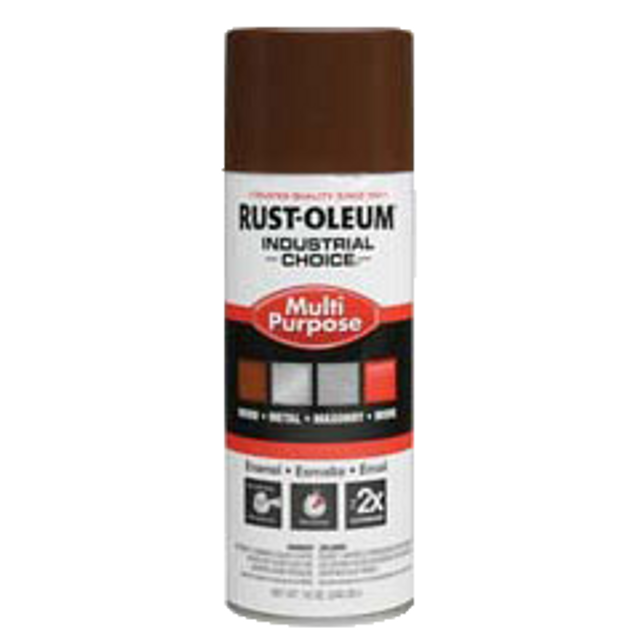 Industrial Choice 1600 System Multi-Purpose Enamel Sprays 1674830 Rust-Oleum | Leather Brown