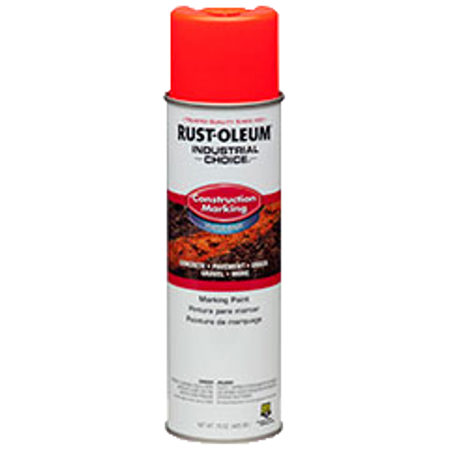 Industrial Choice M1400 Water-Based Construction Marking Paint 264699 Rust-Oleum | Fluorescent Red-Orange