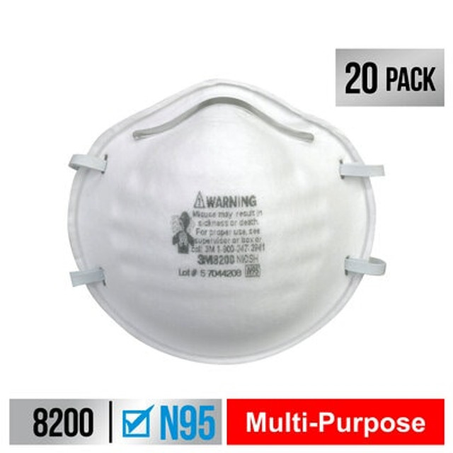 3M 8200 Multi-Purpose Respirator - 20 pack