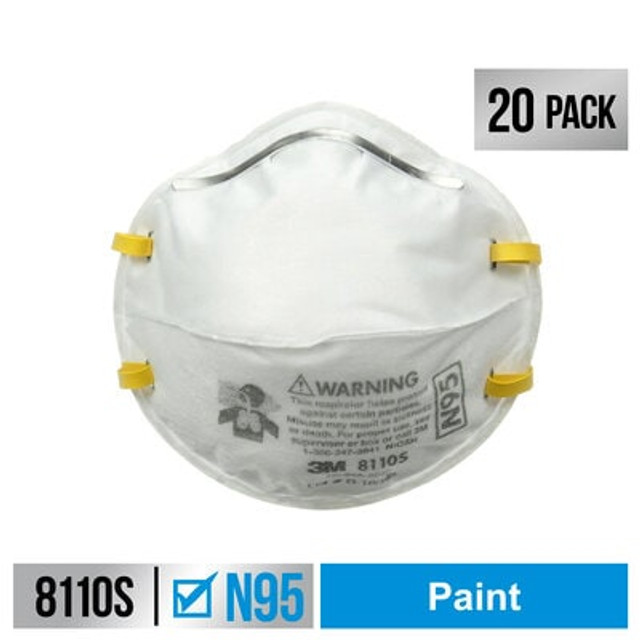 3M 8110S Paint Respirator - 20 Pack