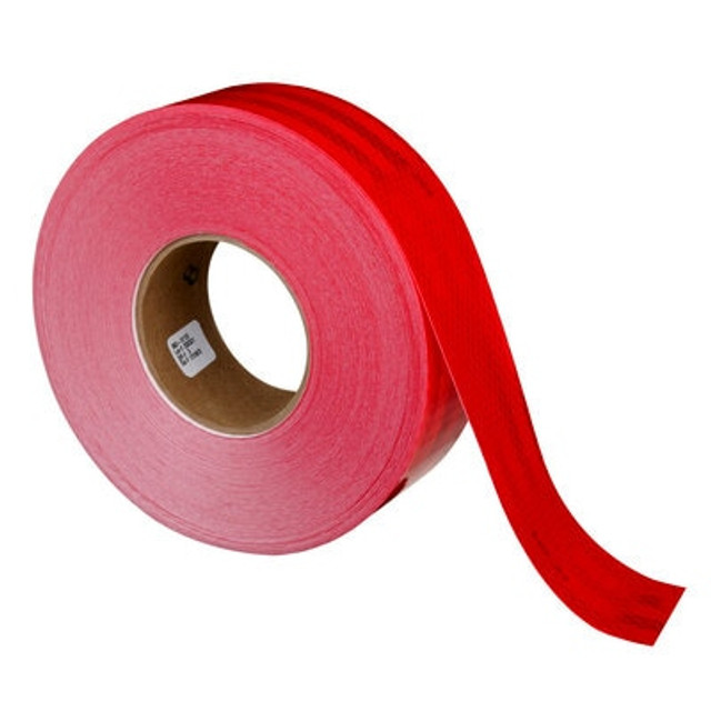 3M Diamond Grade Conspicuity Markings, 983-72 ES, edge sealed, red, 2 in x 50 yd