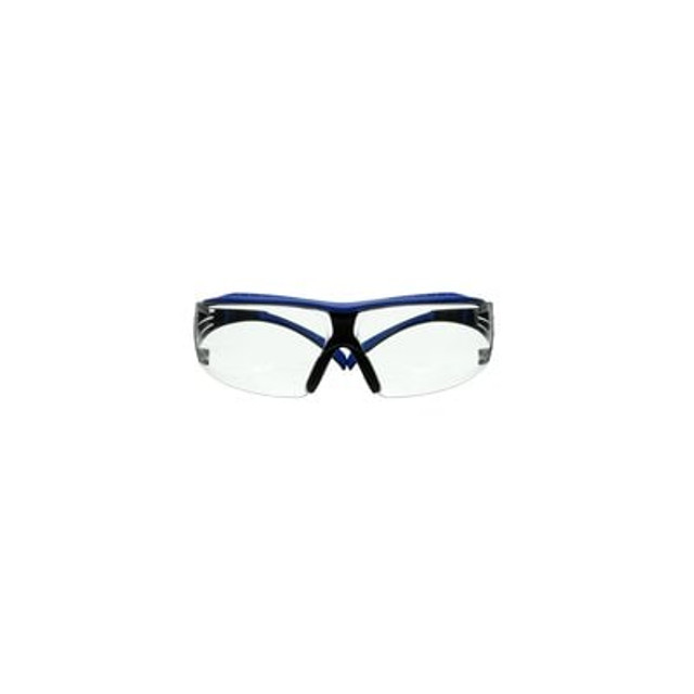 3M SecureFit 400 Series, SF401XSGAF-BLU, Blue/Gray, Clear Scotchgard Anti-fog/Anti-Scratch lens