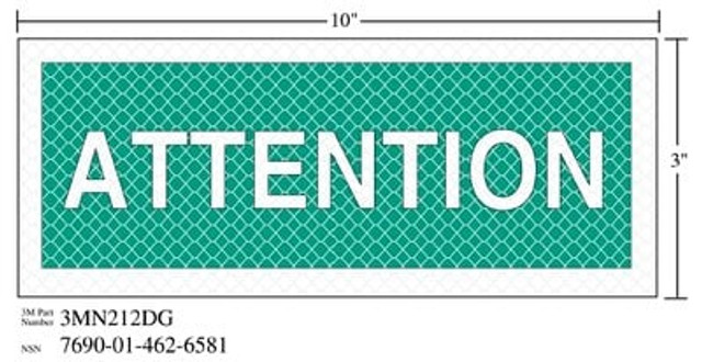 3M Diamond Grade Safety Sign ATTENTION