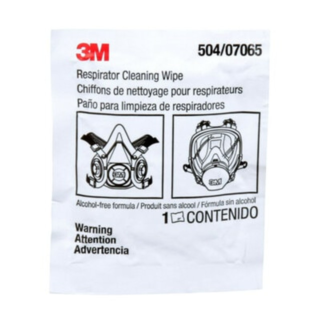 3M Respirator Cleaning Wipe, 504, alcohol-free