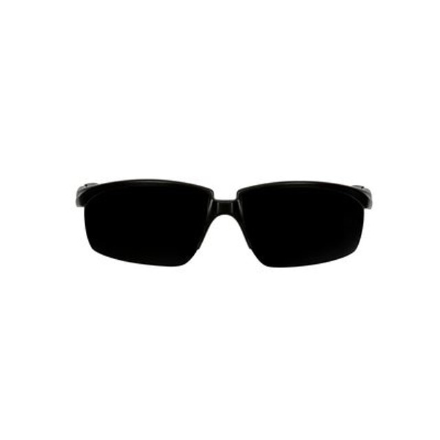 3M Solus 2000 Series, S2050AS-BLK, Black/Green Temples, IR 5.0 Gray Anti-Scratch - Frontside