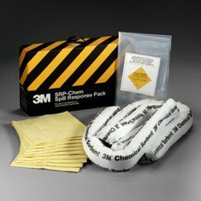 3M Chemical Sorbent Spill Response Pack SRP-CHEM, 3 Pack/Case 28910