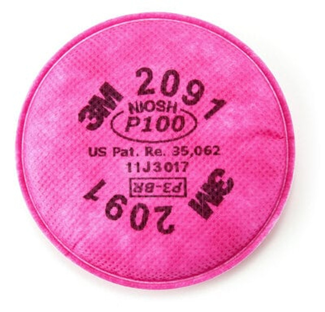 3M Particulate Filter 2091/07000(AAD), P100 Resp Protection