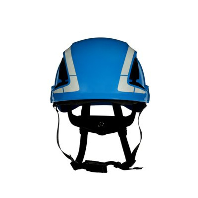 3M SecureFit Safety Helmet X5003VX-ANSI, Blue, Vented, Reflective, ANSI - Frontside