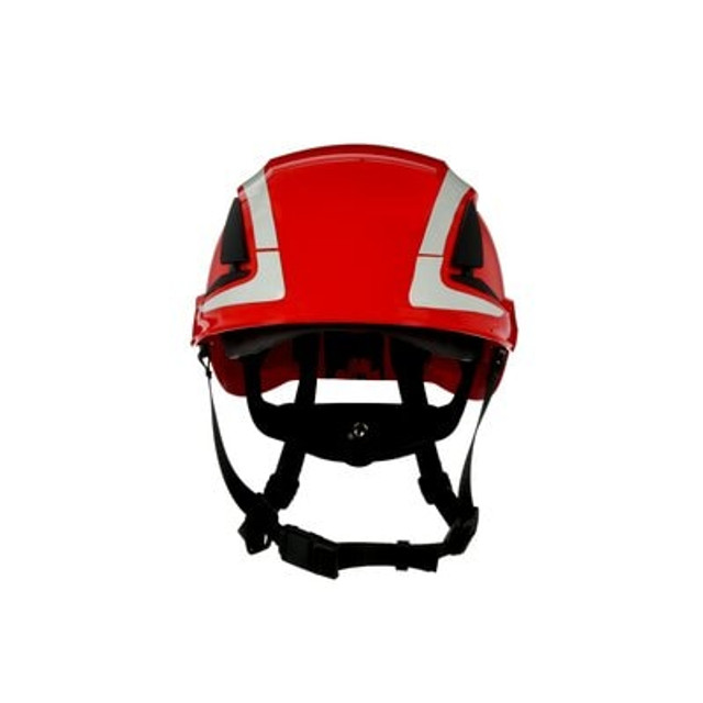 3M SecureFit Safety Helmet X5005VX-ANSI, Red, Vented, Reflective, ANSI - Frontside