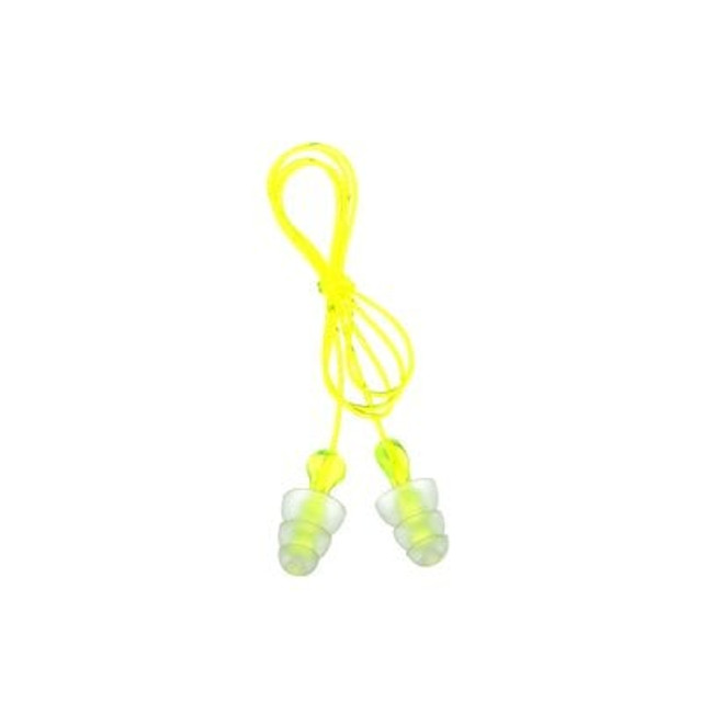 3M Tri-Flange Earplugs P3000, Corded, 400 Pair/Case - Frontside