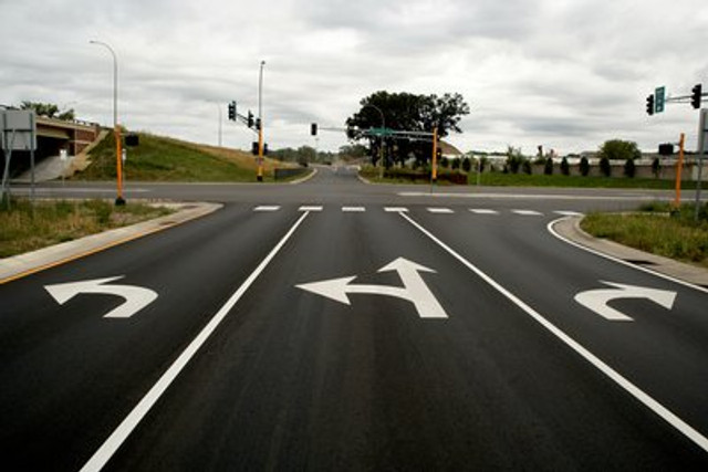Pavement Marking Arrow Symbols - Front Facing - Close View Pavement Marking Arrow Symbols - Front Facing - Close View